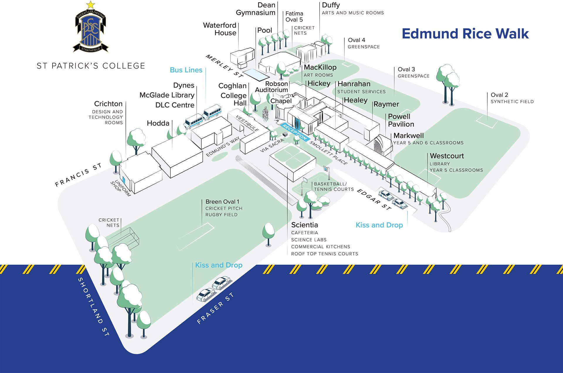 St Patrick's College Campus Map – Edmund Rice Walk